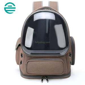 Portable Light Weighted Pet Backpack Outdoor Travel Cat Dogs Bag Belt Zipper Bubble Expandable Pet Backpack