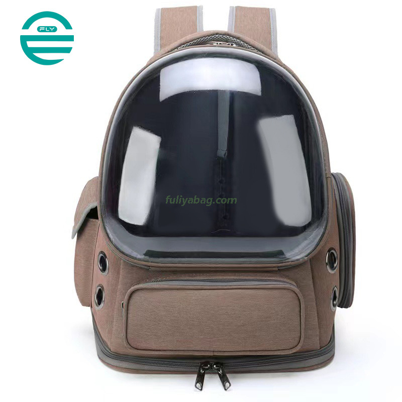 Portable Light Weighted Pet Backpack Outdoor Travel Cat Dogs Bag Belt Zipper Bubble Expandable Pet Backpack