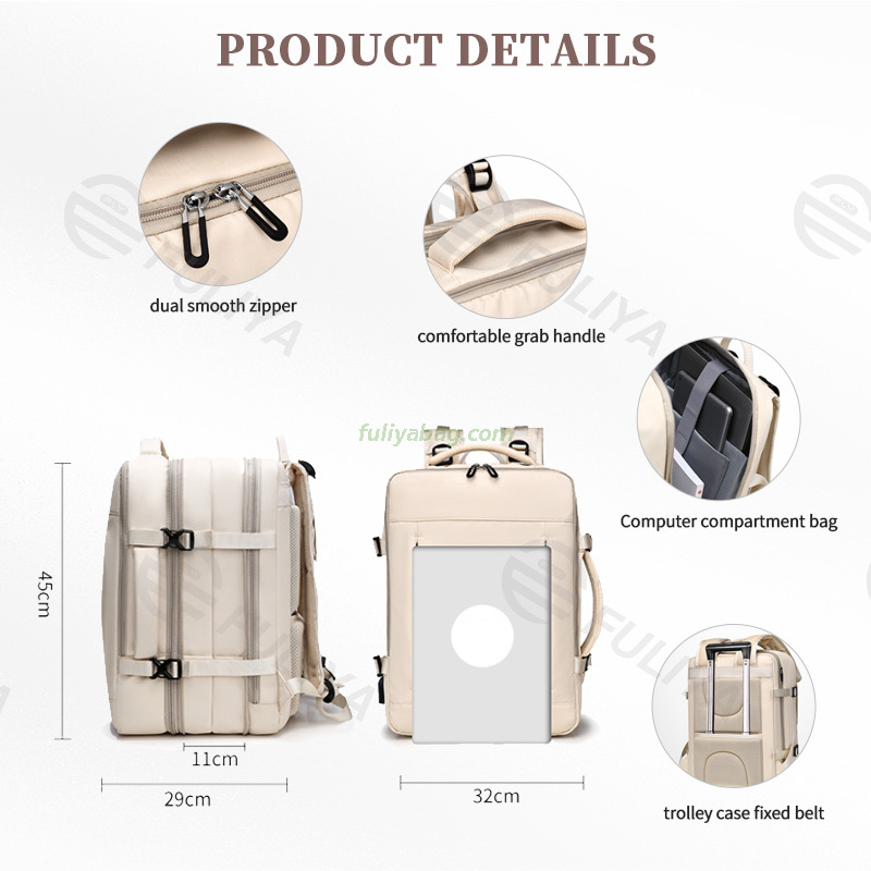 Custom Large Expandable Smart Travelling Bagpack Mens Women Business Travel Laptop Backpack With USB Charging Port