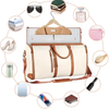 Factory Custom Wholesale Pu Leather Travel Suit Bag Travelling Foldable Bags Luggage Duffel Garment Bags