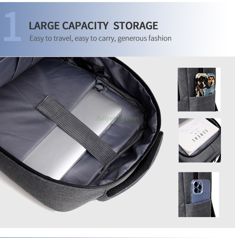 Custom Logo Polyester Waterproof Usb Charging Anti-theft Smart Casual College School 16inch Computer Laptop Backpack