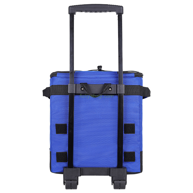 Custom Wheeled Insulated Cooler Bag 600D Oxford Eco-Friendly Lunch Bag Large Folding Picnic Cooler Bag