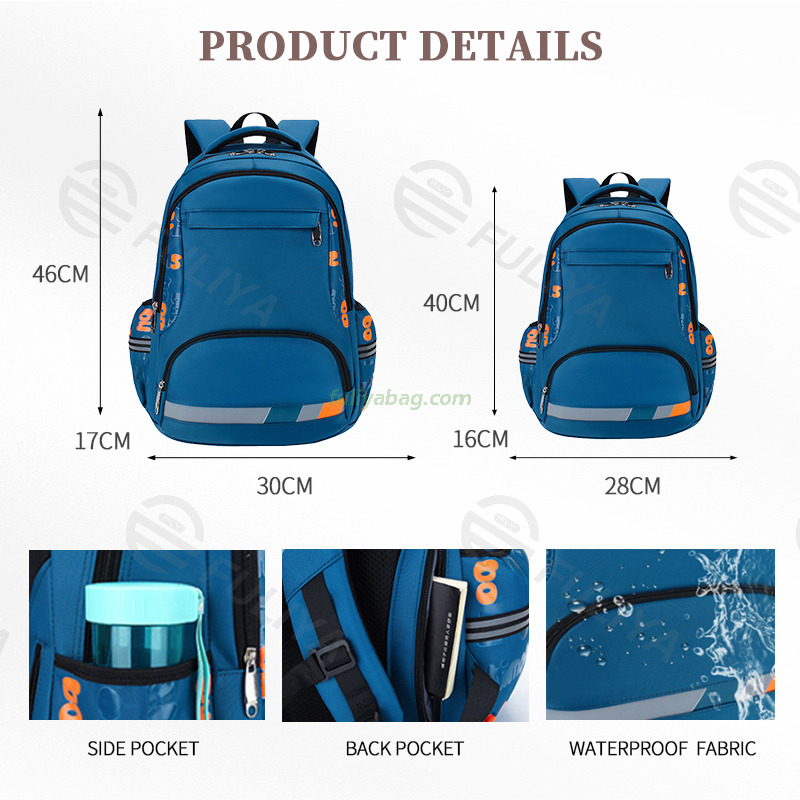 Wholesale Custom Large Capacity Light Weight Boy Polyester backpack Children's Casual School Backpacks
