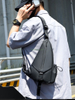 Fashion Waterproof PU Casual Daypack Sport Shoulder Single Crossbody Bag Men’s Chest Bag for Travel Running Bicycle