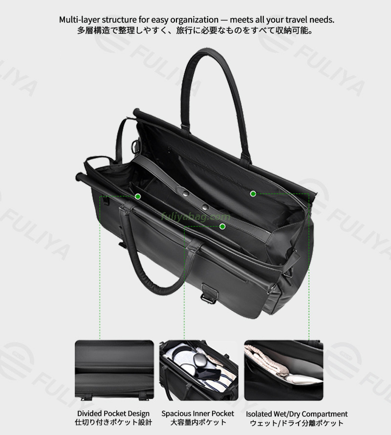 Custom Multifunctional Durable Leisure Outdoor Sport Dry Duffle Travel Gym Crossbody Bag Luxury Waterproof Duffel Bag