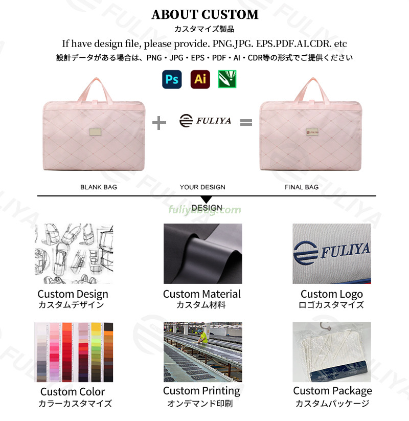 Fuliya Multifunctional Waterproof Hanging Suitcase Organizer Fashionable Zipper Clothing Underwear Socks Travel Storage Bag