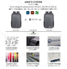 High Capacity Business Backpack Fashion Design Waterproof Zipper Closure Leather Reflective Strip Men's Laptop Backpack