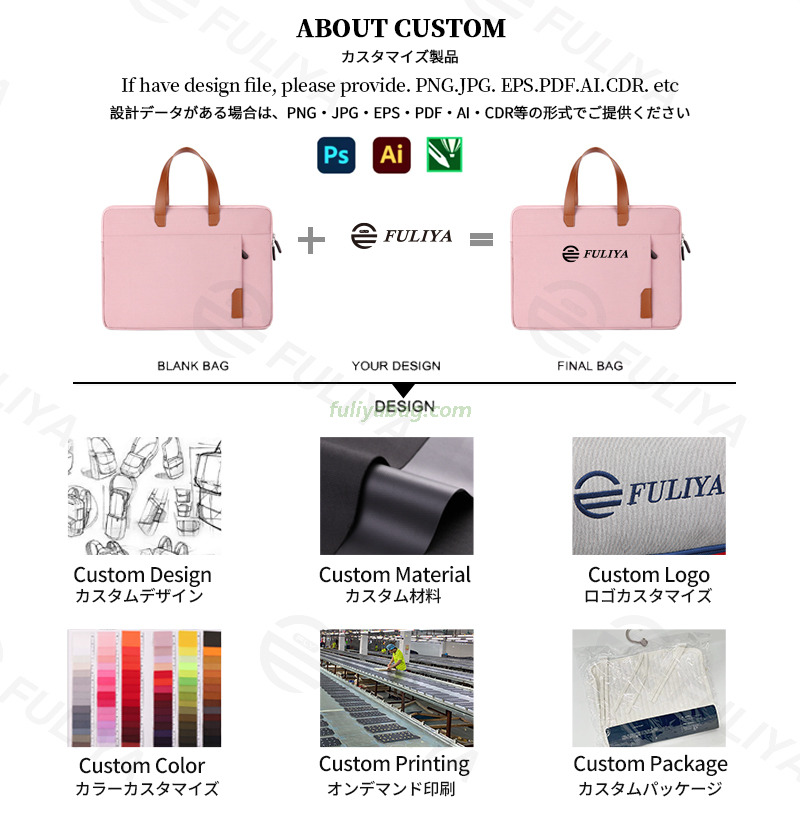 Custom Logo Color Thin Briefcase Waterproof Oxford Laptop Business Travel Computer Hand Bag Short Sleeve Laptop Bag