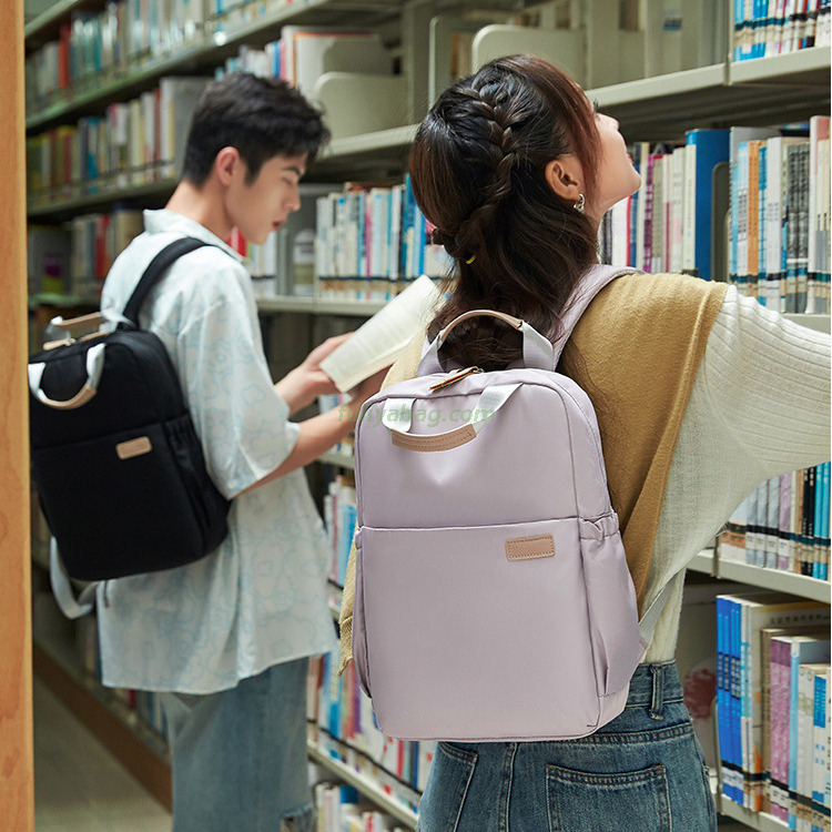 Custom Macaron Colored Lightweight Waterproof Female Student Portable Large Capacity Laptop Backpack for women