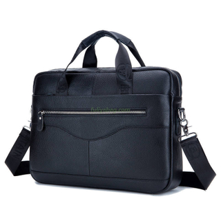 Wholesale Vintage Men's Leather Briefcase Laptop Bag Waterproof Shoulder Bag Business Man Handbag Briefcase