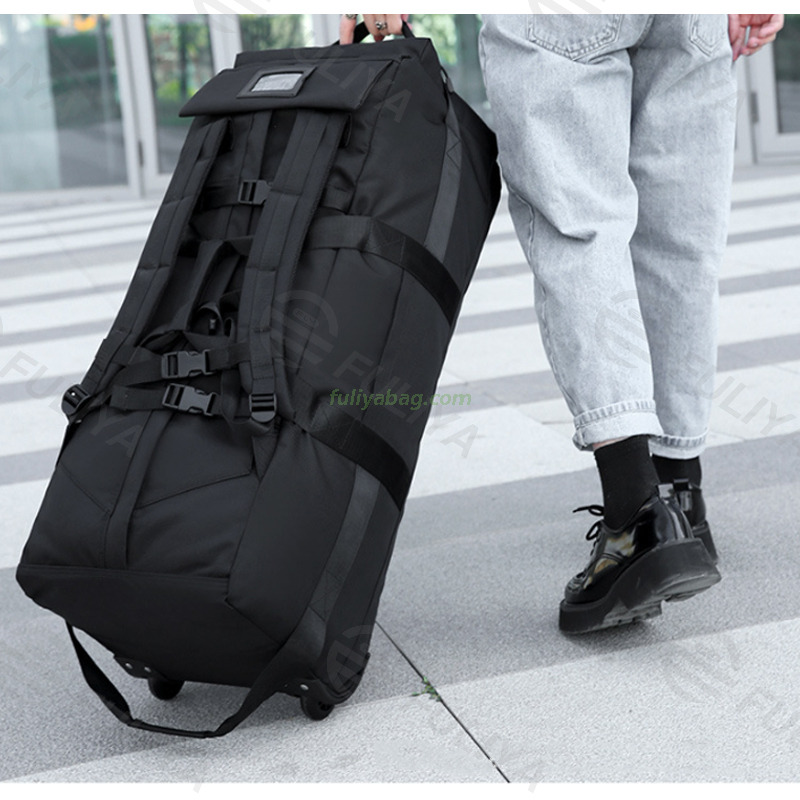 Multifunction Water Resistant Oxford Weekender Travelling Backpack Foldable Trolley Luggage Travel Bag with Wheels