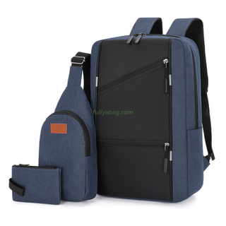Custom Portable College Oxford 15.6 Inch Waterproof Business USB Charging Student School Bags Laptop Backpack