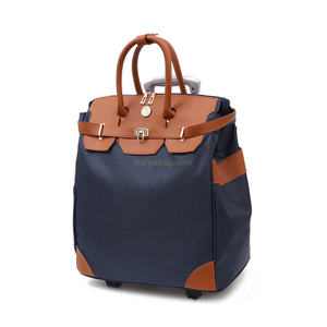 New Design Vintage Portable Roller Backpack Waterproof Large Capacity Travel Duffle Trolley Case Luggage Bag