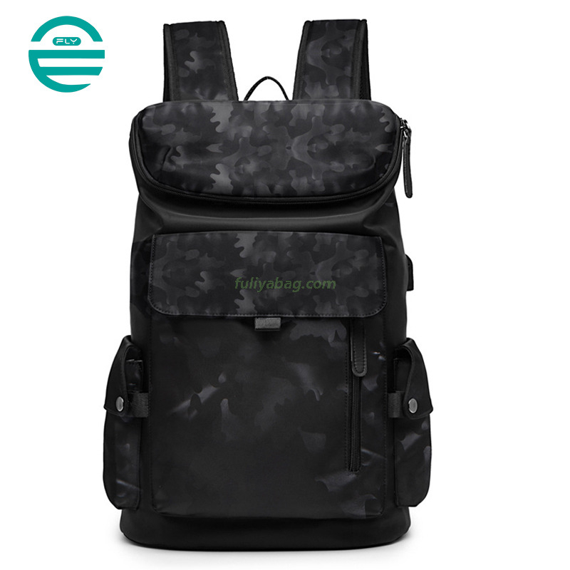 Fashion Waterproof Custom Logo School Bag Casual Large Capacity USB Student Anti-theft Laptop Backpack for Men