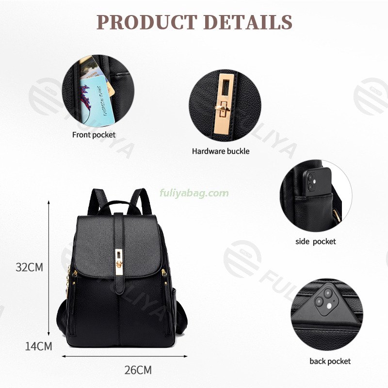Multifunctional High Quality Female Large Capacity Backpacks School Travel Purses Women's Leather Backpack