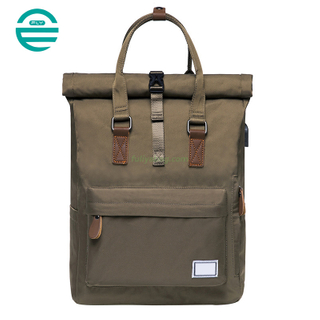 Durable High Quality Men Women Polyester Daypack Vintage Waterproof Rucksack Other Laptop Roll Top Backpack 