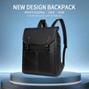 Custom Logo Retro Multipurpose Waterproof Pu Leather School Office Computer Laptop Backpack for Men Women