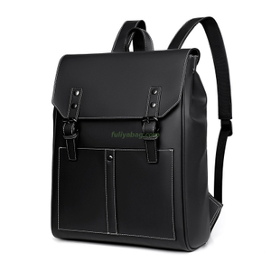 Custom Logo Retro Multipurpose Waterproof Pu Leather School Office Computer Laptop Backpack for Men Women