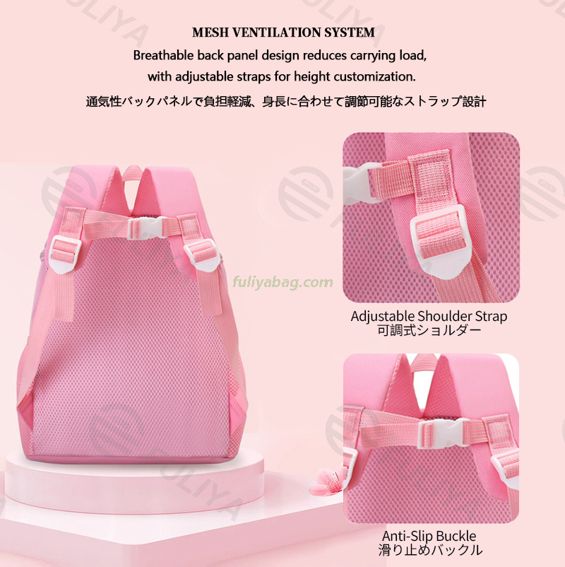 Wholesale Lightweight Kindergartens Children's Double Shoulder Student Backpack Custom Cute Cartoon Dinosaur School Bag