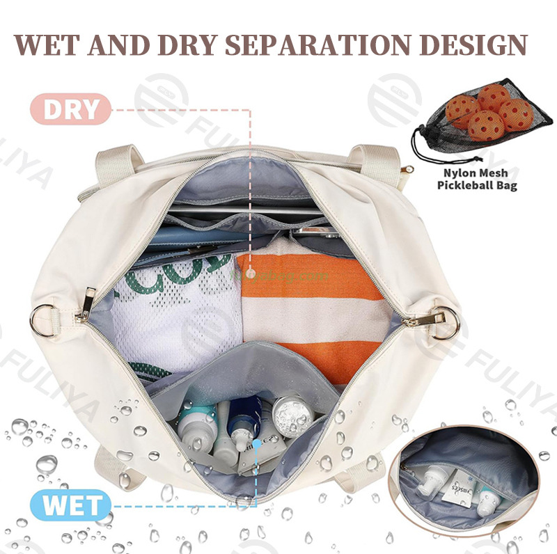 Luxury Women Men White Custom Gym Badminton Pickleball Paddle Racket Bag Outdoor Fitness Gym Racquet Sport Bags