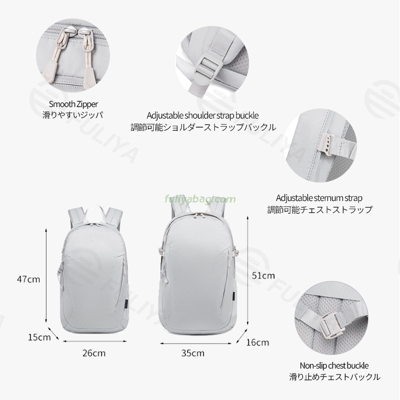 Large Capacity Waterproof Lightweight Travel Light Bag Casual Outdoor Hiking Backpack for College Sports Basketball