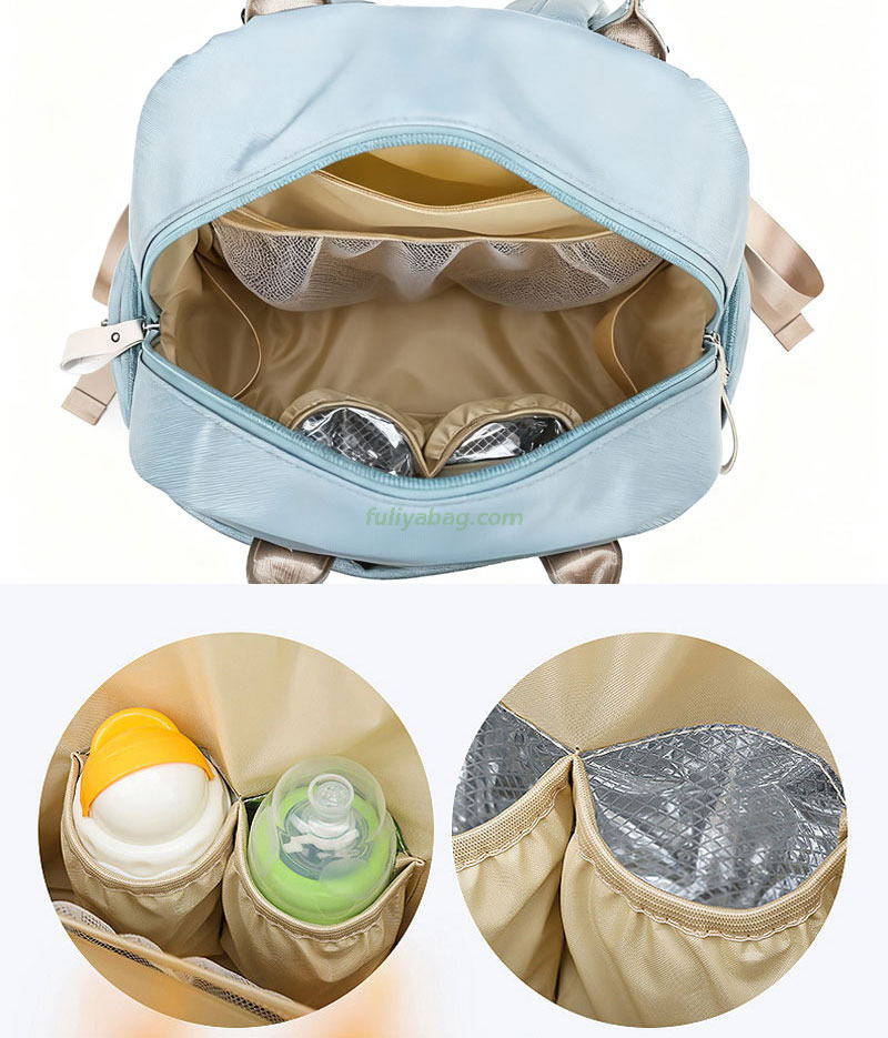 Custom Large Capacity Baby Outing Travel Handbag Women Backpack Insulated Mother Bag Dry Wet Separation Mummy Bag