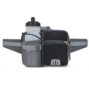 Large Capacity Outdoor Hiking Fitness Water Bottle Waist Bag Waterproof Nylon Mobile Phone Cycling Sports Waist Bag