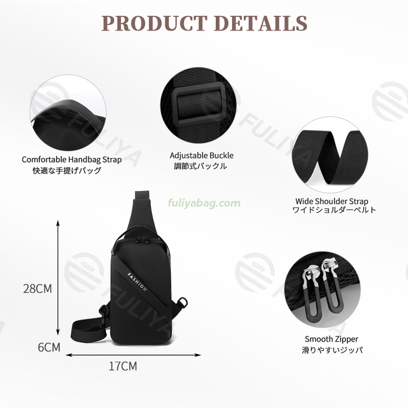 Fashion Running Mobile Phone Bag Casual Outdoor Sports Shoulder Crossbody Bag Multifunctional Mens Chest Sling Bag