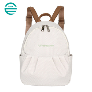 Custom Fashionable School Travel Bag Soft Texture Logo Pattern Ladies Girls Schoolbag Casual Women's Backpack