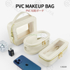 Luxury Custom Logo PVC Zipper Pouch Cases Toiletry Travel Makeup Bag Custom Portable Clear Cosmetic Bag With Logo
