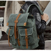 Custom Vintage Large Capacity Student Rucksack Waterproof Canvas Outdoor Daypack Sports Travel Hiking Backpack