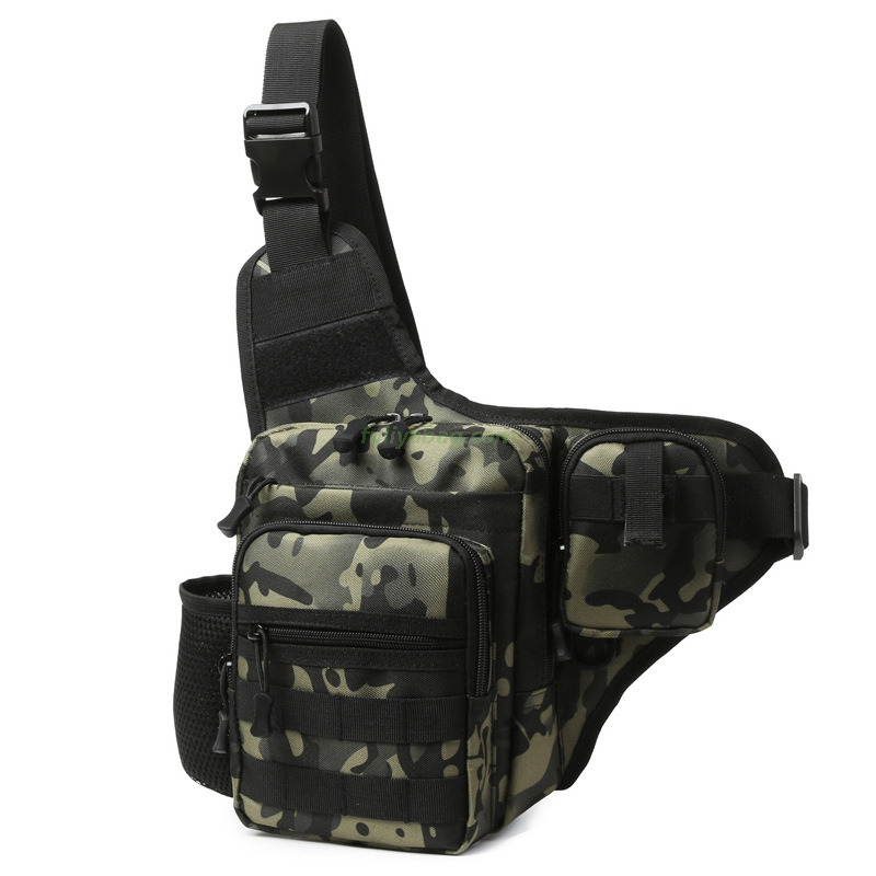 Nylon Tactical Range Chest Bag Single Shoulder Molle Pouch Men Sports Tactical Sling Pouches Messenger Crossbody Bags