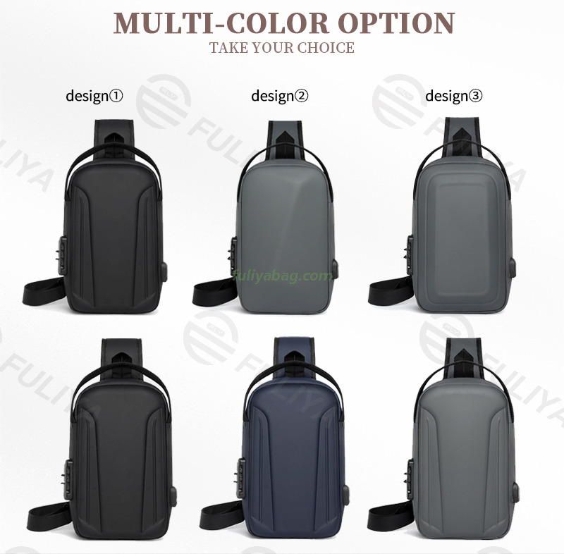 Waterproof Men Sling Bag Luxury Anti-theft Crossbody Shoulder Bag Password Lock Chest Bag for Daily use