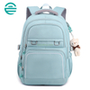 Customized Logo Lightweight Nylon Student Backpack Waterproof Large Capacity Beautiful Girls Pink School Bag