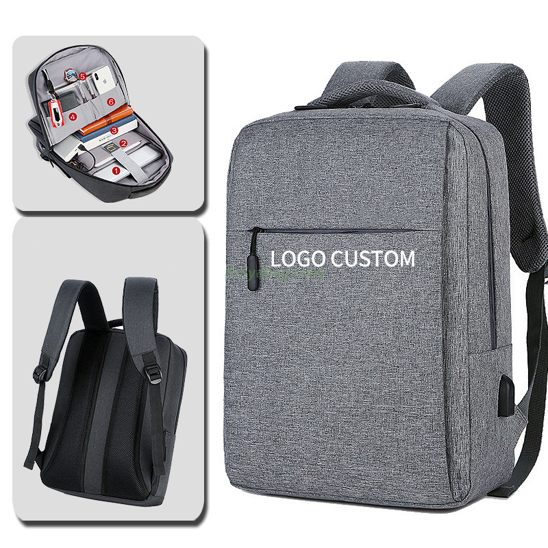 OEM ODM Waterproof Custom Polyester Carry On Travel Nylon Oxford USB Laptop Backpack for Men Women Teenager