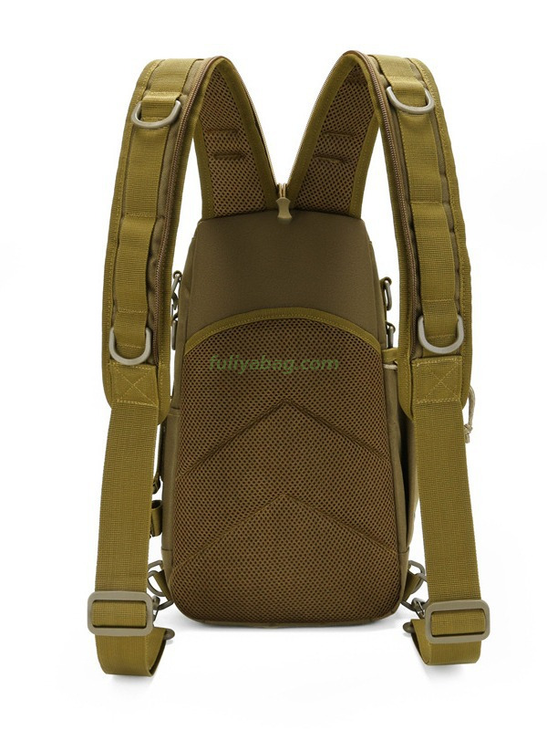 Outdoor Tactical Camouflage Fishing Rod Bag Waterproof Single Shoulder Fish Tackle Chest Bags Multi-purpose Backpack
