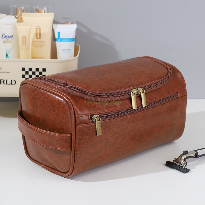 Travel Multi-functional Storage Bag Toiletry Makeup Bag Large Capacity Pu Leather Portable Pouch Cosmetic Bags for Women
