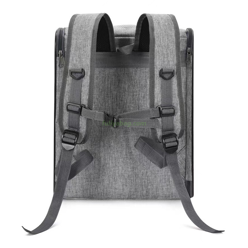 Large Capacity Outdoor Pet Walking Night Reflective Backpack Pet Carrier Shoulder Bag Dog Cat Carrying Backpack