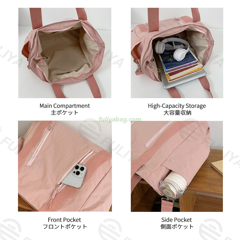 Custom Large Capacity Portable Mommy Bag Waterproof Nylon Lightweight Travel Crossbody Bag Luggage Duffle Sport Gym Bag