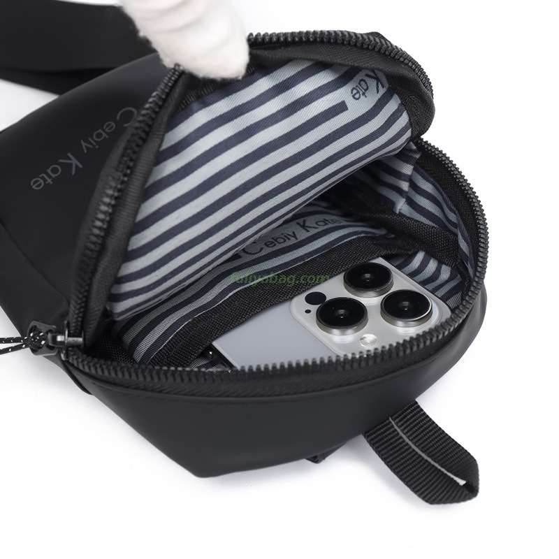 Custom Logo Men's Single Shoulder Bag Waterproof Portable Small Square Sport Crossbody Chest Sling Pack Cross Body Bag