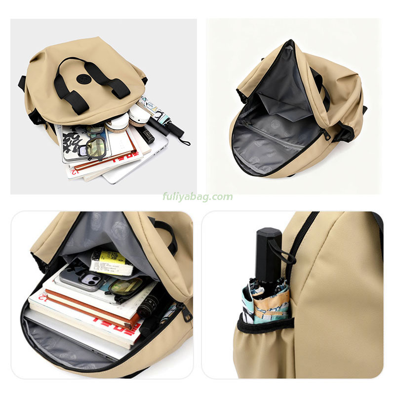 Factory Wholesale Men Women PU Waterproof Hand Carry Double Shoulder School Bags Casual Sports Round Travel Backpack