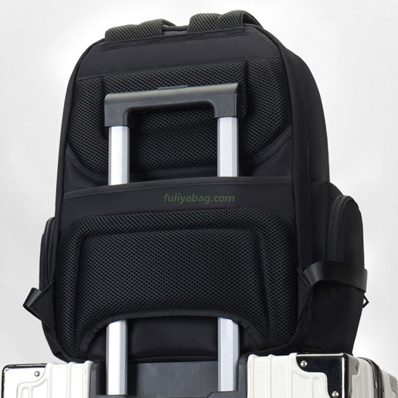 Custom Logo Black Waterproof Oxford Travel Business Computer Rucksack Airplane Office Laptop Backpack for Men Daily Use