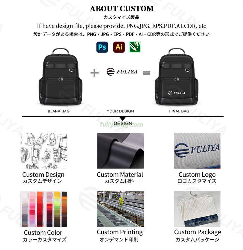 Custom Mens Daily Use Multifunctional Waterproof Softback Large Capacity Carry-on S Business Travel Laptop Backpack