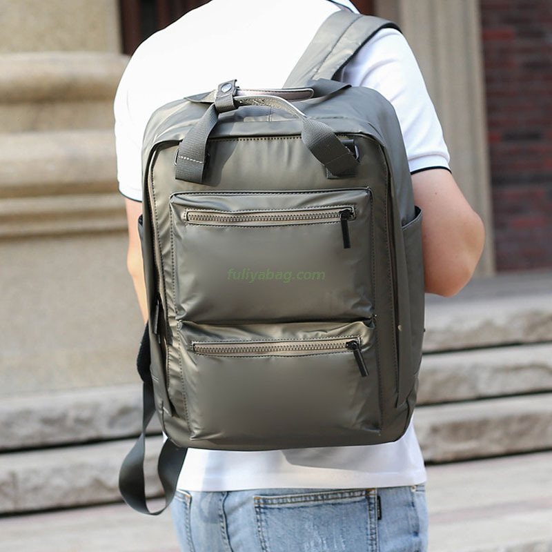 Custom Logo High-Capacity Office Fashion Outdoor Casual Business Waterproof Nylon Computer Daily Laptop Backpack