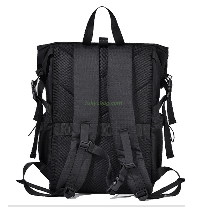 Rolling Top Functional Pockets Causal Travel Sport Riding Backpack Male College Students Laptop Backpack