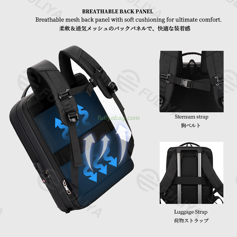 Luxury Durable Stylish USB Waterproof Anti-Theft School Travel Commuting Work Business Backpack for Mans Boys