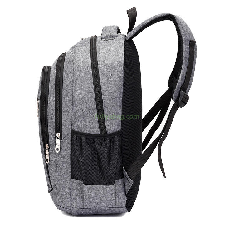 Solid Color Nylon Business College Shoulder Bag Portable Lightweight Universal Computer Schoolbag Laptop Backpack 