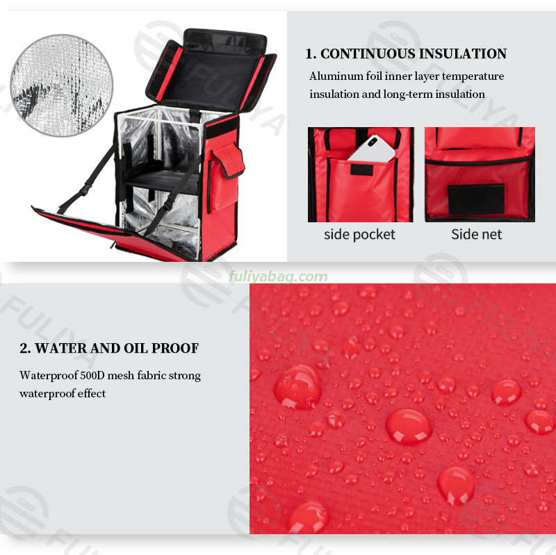 OEM Plastic Bracket Inside Support Cooler Lunch Delivery Backpack Upgraded Large Capacity Pizza Food Delivery Bags