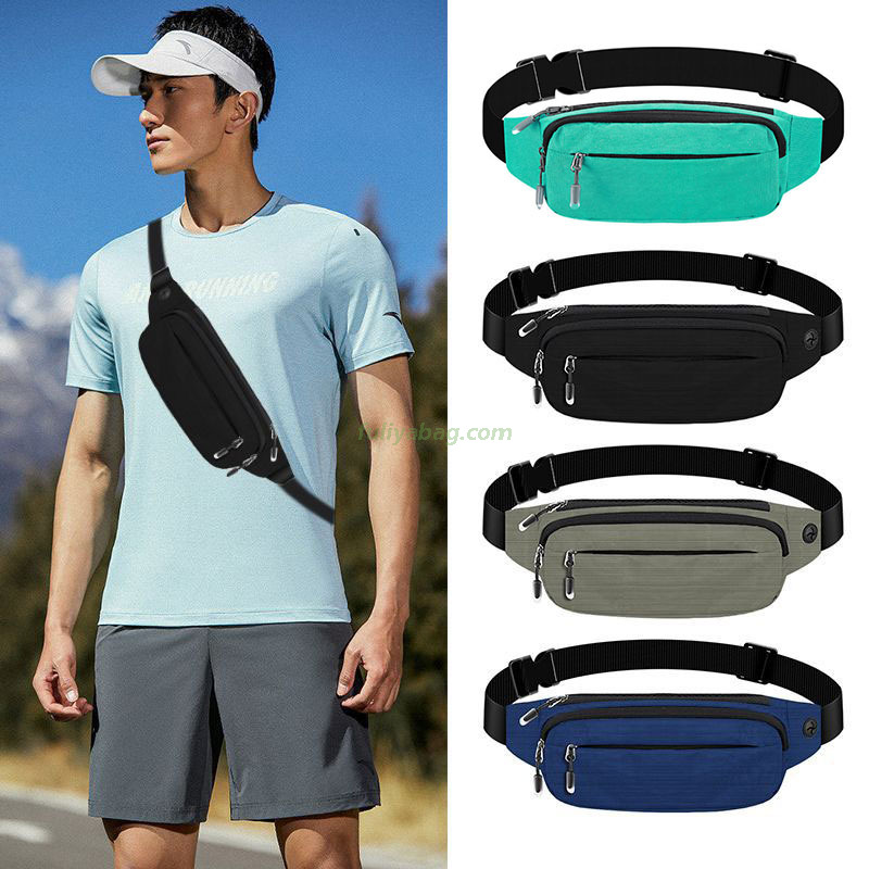 Custom Logo Men Women Lightweight Workout Security Camping Sports Chest Crossbody Bag Bicycle Running Belt Waist Bag