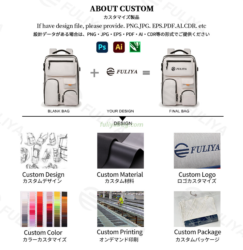 OEM Oxford Waterproof USB Charging Multiple Compartments Laptop Bagpack Business Student 180° Closure Travel Backpack